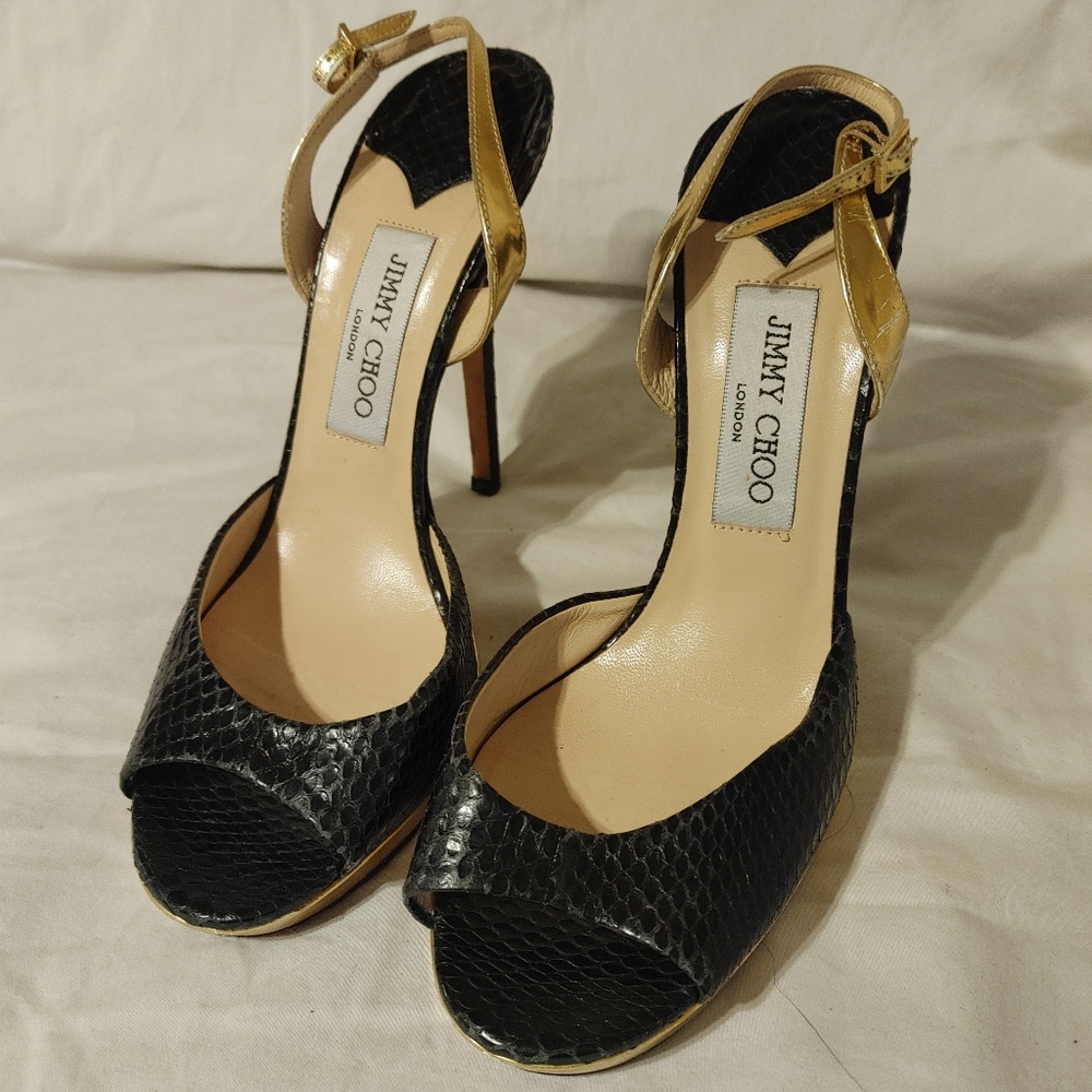 Jimmy Choo sling back 4 inch heels Size 39